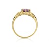 9ct Gold Amethyst Leaf Scroll Ring - R0939 Alternative Image