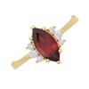 9ct Gold Marquise Garnet And Cubic Zirconia Ring - EXCLUSIVE - R0947 Alternative Image