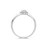 9ct White Gold Aquamarine And Diamond Birthstone Ring - March - R0956 Alternative Image
