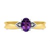 9ct Gold Amethyst And Diamond Ring - R0958 Alternative Image