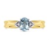 9ct Gold Sky Blue Topaz And Diamond Ring - R0959 Alternative Image