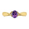 9ct Gold Amethyst and Diamond Ring - R0961 Alternative Image