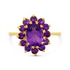 9ct Gold Amethyst Cluster Ring - R0963 Alternative Image