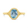 9ct Gold Oval Blue Topaz Ring - R0967 Alternative Image