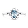 9ct White Gold Oval Blue Topaz Ring - R0968 Alternative Image