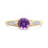 9ct Gold Amethyst And Diamond Ring - R0979 Alternative Image