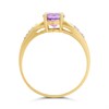9ct Gold Amethyst And Diamond Ring - R0979 Alternative Image