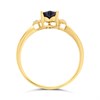 9ct Gold Black Sapphire And Diamond Ring - R0980 Alternative Image