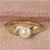 9ct Gold Diamond And Freshwater Pearl Ring - R0984 Alternative Image