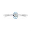 9ct White Gold Aquamarine And Diamond Ring - R0992 Alternative Image