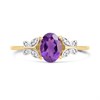 9ct Gold Amethyst And Diamond Ring - R0994 Alternative Image