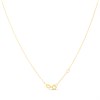 14ct Gold Diamond Set Cable Chain Necklace - R1313 Alternative Image
