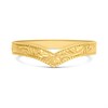 9ct Gold Patterned Wishbone Wedding Ring - 3mm - R1614 Alternative Image