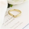 9ct Gold Patterned Wishbone Wedding Ring - 3mm - R1614 Alternative Image