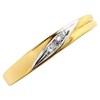 9ct Gold Two Colour Diamond Crossover Ring - R2110 Alternative Image