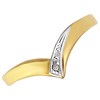 9ct Gold Two Colour Diamond Wishbone Ring - R2112 Alternative Image