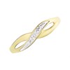 9ct Gold Two Colour Diamond Crossover Ring - EXCLUSIVE - R2129 Alternative Image