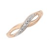 9ct Rose Gold Diamond Crossover Ring - EXCLUSIVE - R2132 Alternative Image
