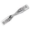 9ct White Gold Diamond Set Crossover Wedding Ring - 10pts - R2354 Alternative Image