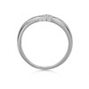 9ct White Gold Diamond Set Wishbone Wedding Ring - 4mm - R2430 Alternative Image