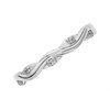 9ct White Gold Diamond Set Wavy Wedding Ring - 3mm - R2435 Alternative Image