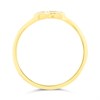 9ct Gold Diamond Set Halo Heart Signet Ring - R2522 Alternative Image