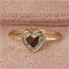 9ct Gold Diamond Set Halo Heart Signet Ring - R2522 Alternative Image