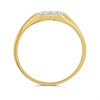 9ct Gold Heart Pave-Set Diamond Ladies Signet Ring - R2524 Alternative Image