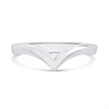 9ct White Gold Deep V Wishbone Wedding Ring - R32901 Alternative Image
