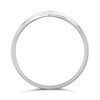 9ct White Gold Deep V Wishbone Wedding Ring - R32901 Alternative Image