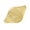 9ct Gold Engraved Oval Signet Ring - R3344 Alternative Image