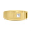 9ct Gold Diamond Set Signet Ring - R3356 Alternative Image
