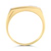 9ct Two Colour Gold Diamond Signet Ring - R3359 Alternative Image