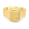 9ct Gold Cubic Zirconia Signet Ring - R3406 Alternative Image