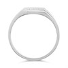 9ct White Gold Diamond Signet Ring - R3938 Alternative Image