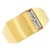 9ct Gold Gentleman's Diamond Set Signet Ring - R4006 Alternative Image