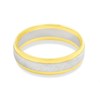 9ct Two Colour Gold Satin And Polished Wedding Ring - 5mm - R4283 Alternative Image
