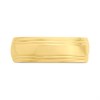 9ct Gold Lined Hollow D-Shaped Wedding Ring - 7mm - R4302 Alternative Image