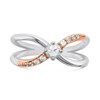 Clogau Silver And 9ct Rose Gold Kiss Ring - R48170 Alternative Image
