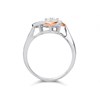 Clogau Silver And 9ct Rose Gold Always In My Heart White Topaz Ring - R48174 Alternative Image