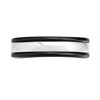 6MM Matt Zirconium And Polished Silver Ring - R4909 Alternative Image