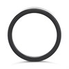 6MM Matt Zirconium And Polished Silver Ring - R4909 Alternative Image