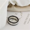 8mm Matt Zirconium And Polished Silver Ring - R4910 Alternative Image