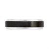 6mm Matt Zirconium And Silver Ring - R4911 Alternative Image
