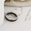 6mm Matt Zirconium And Silver Ring - R4911 Alternative Image