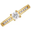 9ct Gold Princess Cut Cubic Zirconia Ring - EXCLUSIVE - R5914 Alternative Image