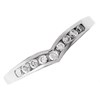 9ct White Gold Cubic Zirconia Wishbone Ring - EXCLUSIVE - R5924 Alternative Image