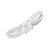 9ct White Gold Cubic Zirconia Crossover Ring - EXCLUSIVE - R5928 Alternative Image