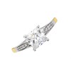 9ct Gold Two Colour Princess Cut Cubic Zirconia Ring - R5930 Alternative Image