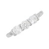 9ct White Gold Cubic Zirconia Trilogy Ring - R5935 Alternative Image